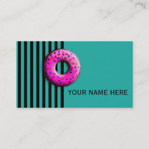 Pinky Donut with colorful sprinkles + your ideas Business Card