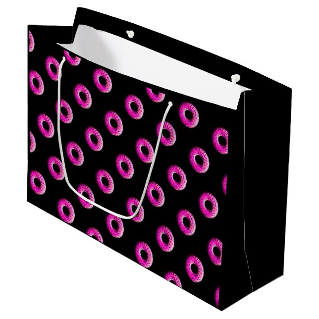 Pinky Doughnut - colourful sprinkles 1 Large Gift Bag (Front Angled)