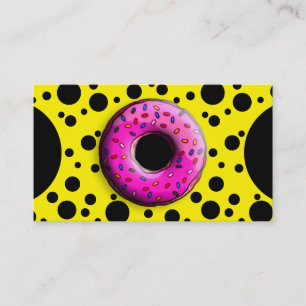Pinky Doughnut with colourful sprinkles + your Business Card