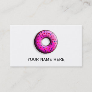 Pinky Doughnut with colourful sprinkles + your Business Card