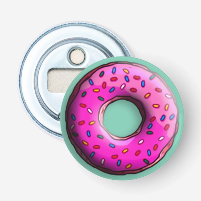 Pinky Doughnut with colourful sprinkles + your ide Bottle Opener (Front)