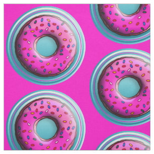 Pinky Doughnut with colourful sprinkles + your ide Fabric