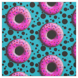 Pinky Doughnut with colourful sprinkles + your ide Fabric