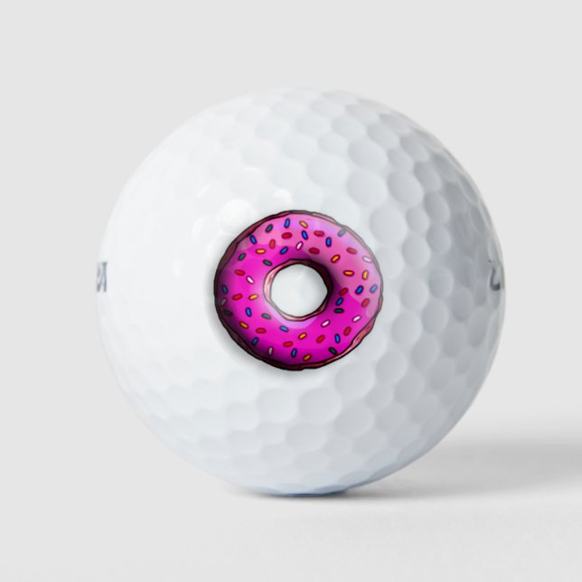 Pinky Doughnut with colourful sprinkles + your ide Golf Balls (Front)