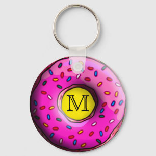 Pinky Doughnut with colourful sprinkles + your ide Key Ring