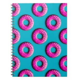 Pinky Doughnut with colourful sprinkles + your ide Notebook