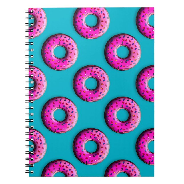Pinky Doughnut with colourful sprinkles + your ide Notebook (Front)