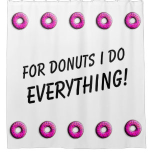Pinky Doughnut with colourful sprinkles + your ide Shower Curtain