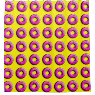 Pinky Doughnut with colourful sprinkles + your ide Shower Curtain