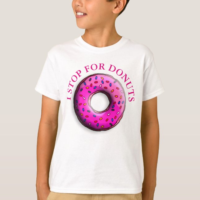 Pinky Doughnut with colourful sprinkles + your ide T-Shirt (Front)