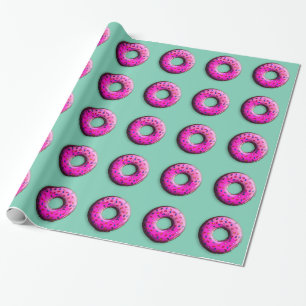 Pinky Doughnut with colourful sprinkles + your ide Wrapping Paper