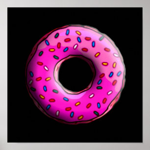 Pinky Doughnut with colourful sprinkles + your Poster