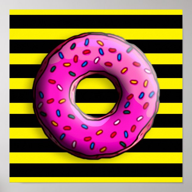 Pinky Doughnut with colourful sprinkles + your Poster (Front)