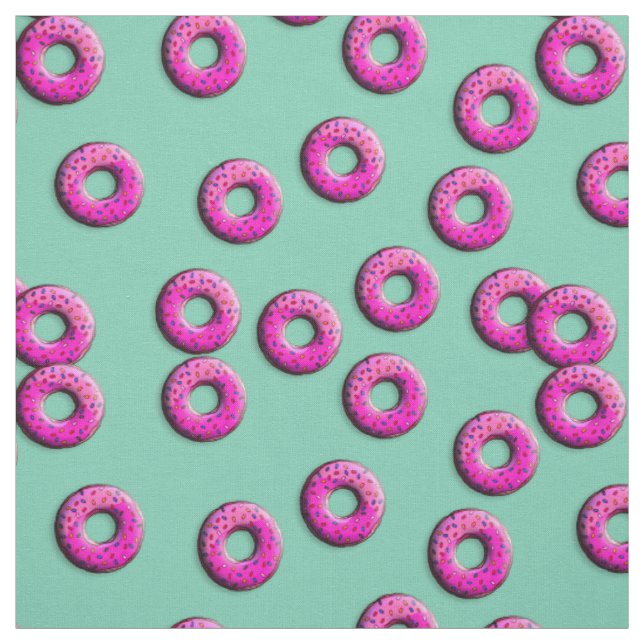 Pinky Doughnuts seamless pattern + your ideas Fabric (Swatch)