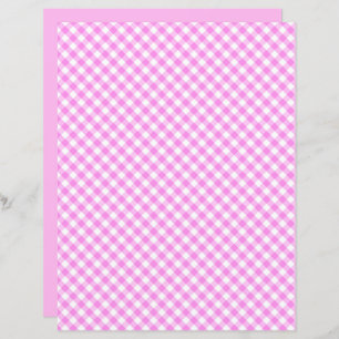 Pinky Pink Gingham Scrapbook Paper