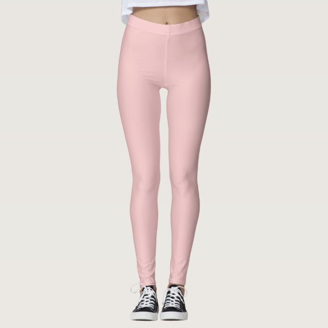 Pinky Plain Pink Leggings (Front)