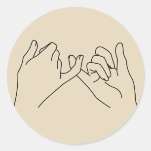 pinky promise classic round sticker