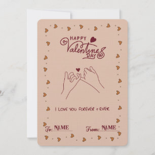 Pinky Promise Forever Love Valentine's Day Greetin Holiday Card