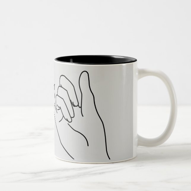 pinky promise Two-Tone coffee mug (Right)