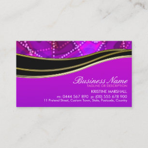 Pinky Purple Black+Gold Business Card
