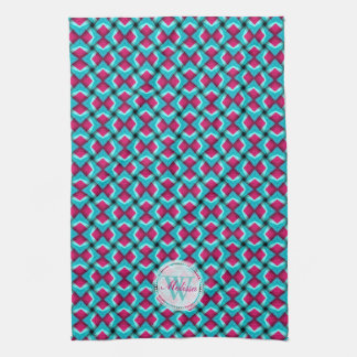 Pinky Red & Blue Pattern Kitchen dish cloth