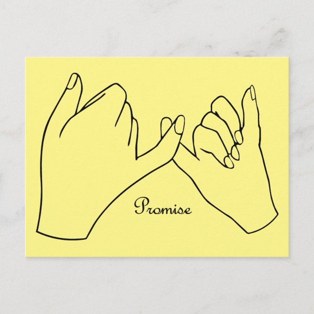 Pinky Swear Promise Invitation Postcard (Front)