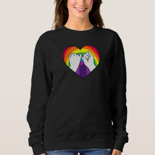 Pinky Swear Promise Pride Flag for BFFs Sweatshirt