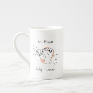 Pinky Swear With Name Personalised Best Friend Bone China Mug