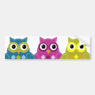 Pinky the Adorable Owl Bumper Sticker