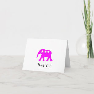 Pinky the GOP Elephant Thank You Cards