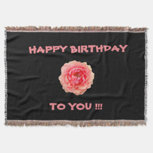 Pinky Throw Blanket - Happy Birthday