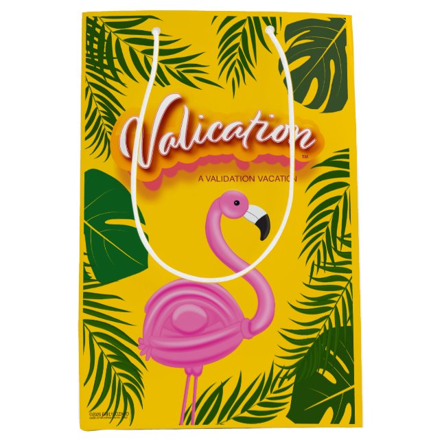 Pinky Validation Vacation  Medium Gift Bag (Front)