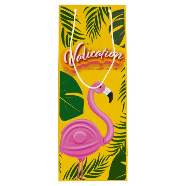 Pinky Validation Vacation  Wine Gift Bag (Back)