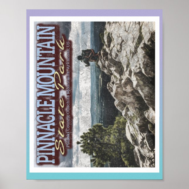 PINNACLE MOUNTAIN - QUACHITA MOUNTAINS - ARKANSAS POSTER (Front)