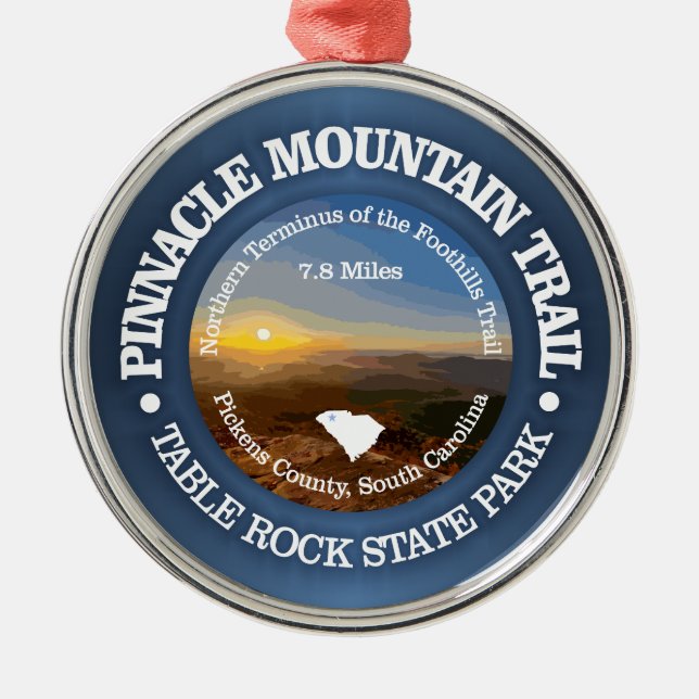 Pinnacle Mountain Trail (OBP) Metal Tree Decoration (Front)