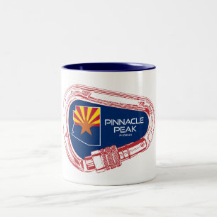 Pinnacle Peak Arizona Rock Climbing Carabiner Two-Tone Coffee Mug