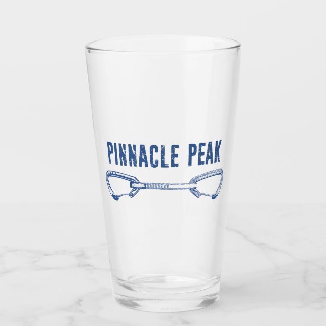 Pinnacle Peak Arizona Rock Climbing Quickdraw Glass (Front)