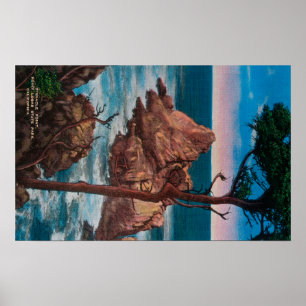 Pinnacle Point, Point Lobas State Park Poster