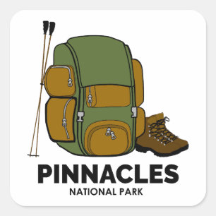 Pinnacles National Park Backpack Square Sticker
