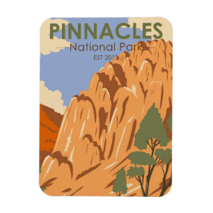 Pinnacles National Park Californi Vintage Magnet
