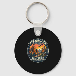 Pinnacles national park california retro hiking key ring