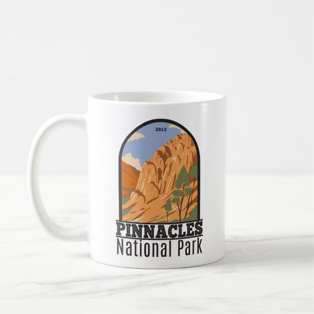 Pinnacles National Park California Vintage Coffee Mug (Left)