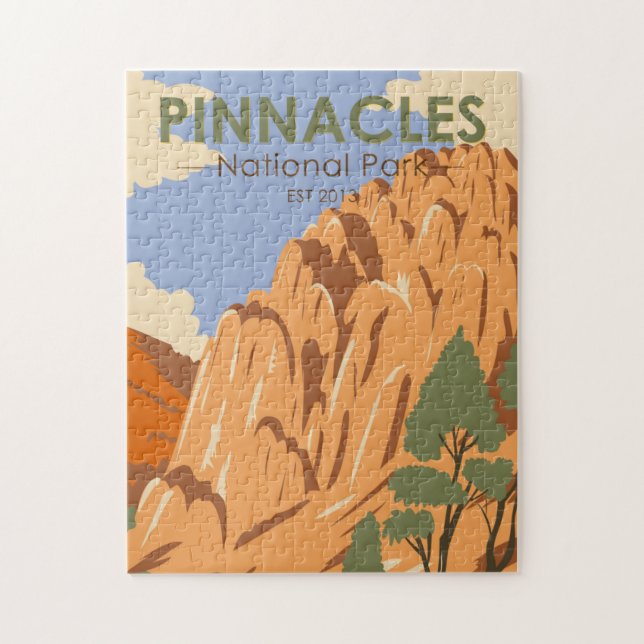 Pinnacles National Park California Vintage  Jigsaw Puzzle (Vertical)