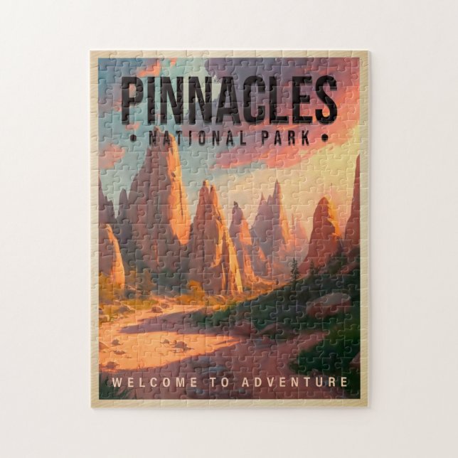 Pinnacles National Park California Vintage Jigsaw Puzzle (Vertical)