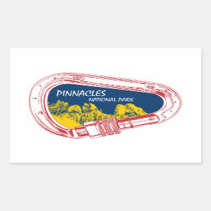 Pinnacles National Park Climbing Carabiner Rectangular Sticker