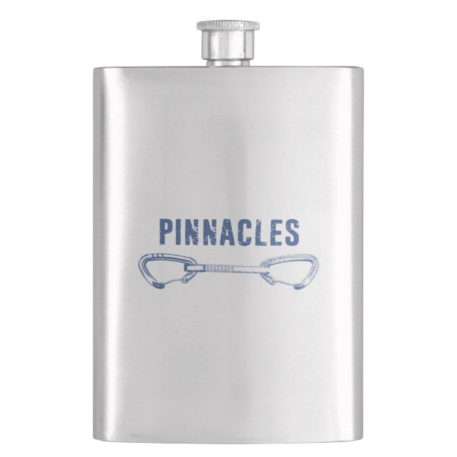 Pinnacles National Park Climbing Quickdraw Hip Flask (Front)