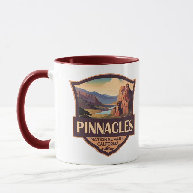 Pinnacles National Park Illustration Travel Art Mug (Left)