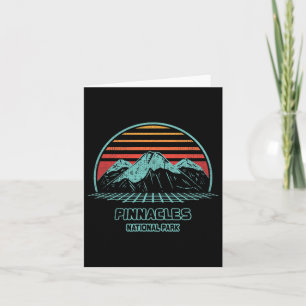 Pinnacles National Park Retro Hiking Vintage 80s S Card