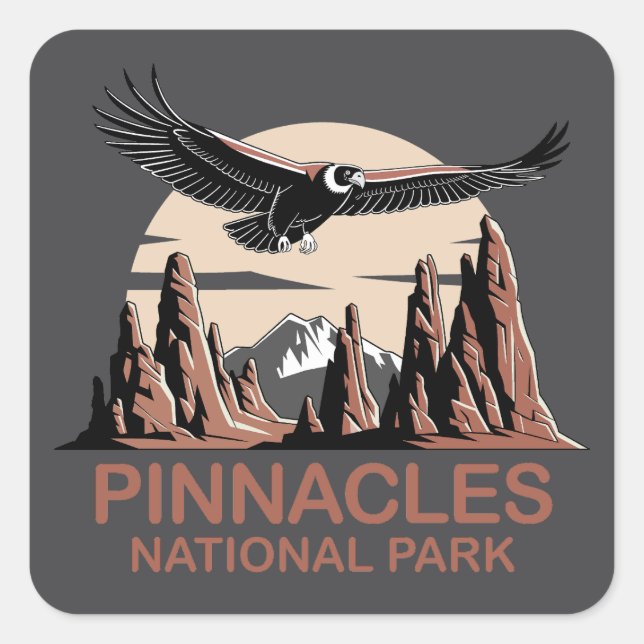 Pinnacles National Park Square Sticker (Front)