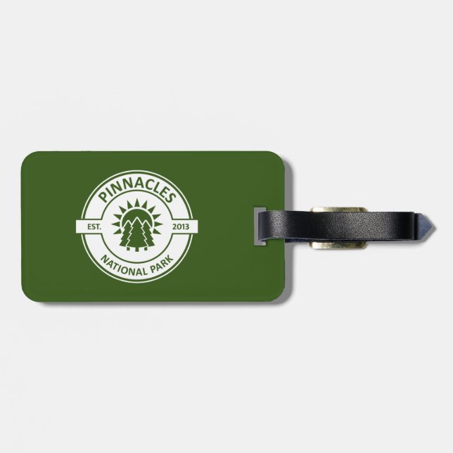 Pinnacles National Park Sun Trees Luggage Tag (Back Horizontal)